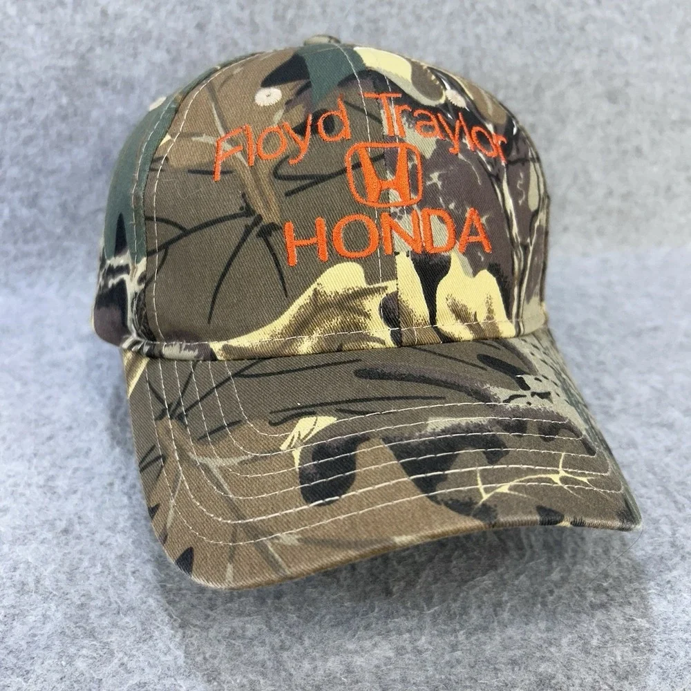 Honda Floyd Traylor Camo Hat Cap OTTO Orange Embroidered Strapback